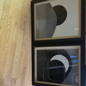 Hobby Lobby Black and White Abstract Art Set